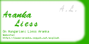 aranka liess business card
